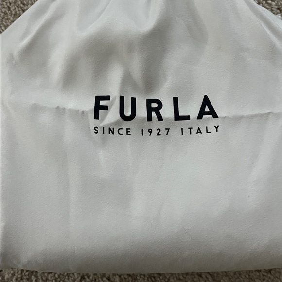 Furla Cream and Black Sherpa Crossbody Small Tote Bag with Black Strap - Picture 7 of 7